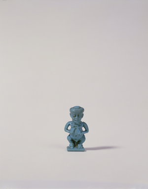 Figure of Pataikos, Late Ptolemaic - Early Roman Period, c.50 BC - 100 AD (faience)