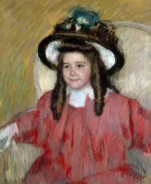 Anne Marie Durand Ruel (Portrait de Anne-Marie Durand-Ruel). Peinture de Mary Cassatt (1845-1926). Collection privee