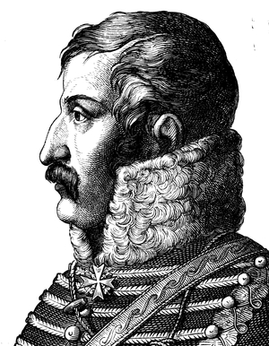 Ferdinand von Schill, 1776 - 1809, Prussian officer, portrait, historical illustration, 1880