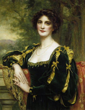 ""Fiametta"" Peinture de William Clarke Wontner (1857-1930) (neo-classicisme (neo classicisme) 1910 Collection privee