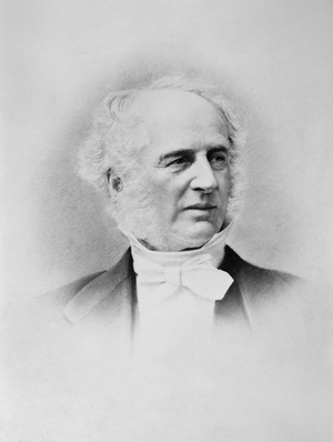 New York, New York: c. 1877
A portrait of businessman, financier and philanthropist Cornelius Vanderbilt (1794-1877),