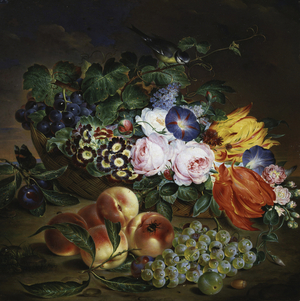 Still life with fruit and flowers (painting)