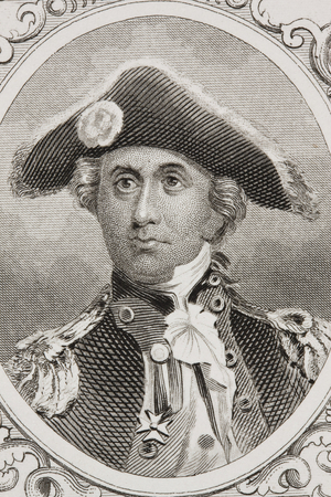 John Paul Jones 1742 - 1792 American Revolution naval officer. From the book Gallery of Historical Portraits published c.1880.