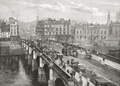 The Broomielaw Bridge Over The River Clyde, Glasgow, Scotland In The Late 19th Century. From Our Own Country Published 1898