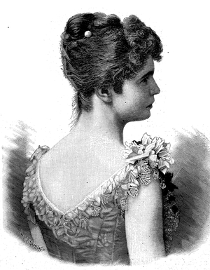 Princess Elvira of Bavaria, 1868-1943, married Count Rudolf von Wrbna-Kaunitz-Rietberg-Questenberg und Freudenthal, Woodcut from 1892 ©Bildagentur-online/UIG/Leemage