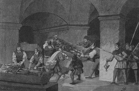 German Peasants War (1524-1526): Plundering of St, Blasien, 19th century (engraving)