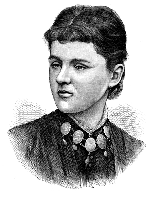 Princess Helen, Duchess of Albany, portrait, historical engraving, 1888