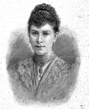 Mary of Teck, Victoria Mary Augusta Louise Olga Pauline Claudine Agnes; 26 May 1867 - 24 March 1953, was Queen consort of the United Kingdom and the British Dominions, and Empress consort of India, Woodcut from 1892 ©Bildagentur-online/UIG/Leemage