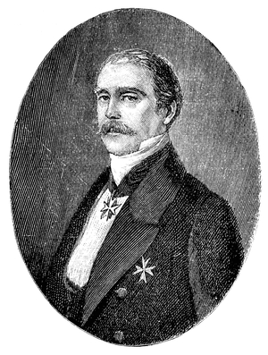 Historical drawing, portrait of Otto Eduard Leopold von Bismarck-Schoenhausen, Price of Bismarck, 1815-1898, Prime Minister of Prussia and first Chancellor of the German Empire
