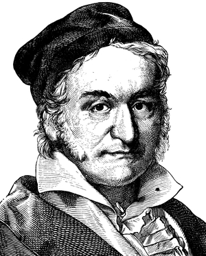 Karl Friedrich Gauss, 1777 - 1855, mathematician, physicist and astronomer, portrait, historical illustration, 1880