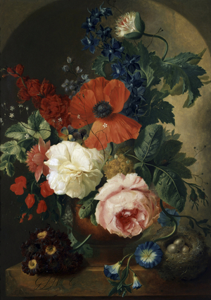 Still Life with Roses, Poppies and Delphiniums (painting)