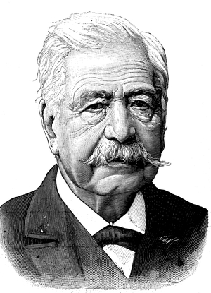 Ferdinand de Lesseps, Ferdinand Marie Vicomte de Lesseps, 1805 - 1894, developer of the Suez Canal, historic picture, about 1893