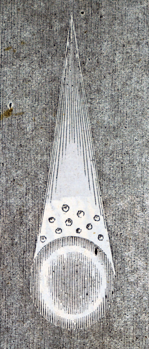 Engraving depicting a meteor shower. Dated 19th Century