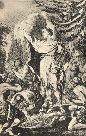 Orpheus, From A 19th Century Print. From Les Maitres De La Sensibilite Francaise Au Xviii Siecle