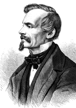Julius Hammer, 1810 - 1862, poet and founder of the German Schiller Foundation, historical illustration, 1877