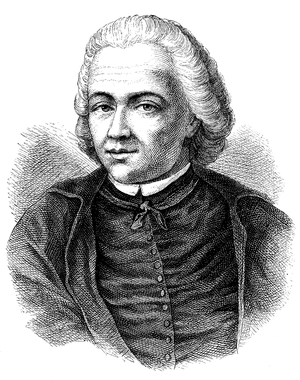 Prokop Divioe, V?clav Div?oeek, Procopius Divisch or Diwisch Prokop, 1698-1765, a Czech Premonstratensian - choir master, scholar and inventor of a lightning rod, historical engraving, circa 1869