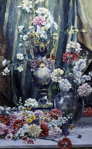 A la gloire de la nature. Peinture de Manuel Garcia Rodriguez (1863-1925) Collection privee.