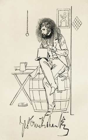 George Cruikshank, 1792 - 1878, As A Young Man. British Caricaturist And Book Illustrator.