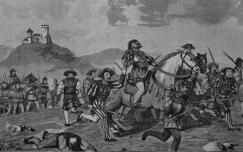 German Peasants War (1524-1526): Victory of the peasants in Goyssen, 19th century (engraving)