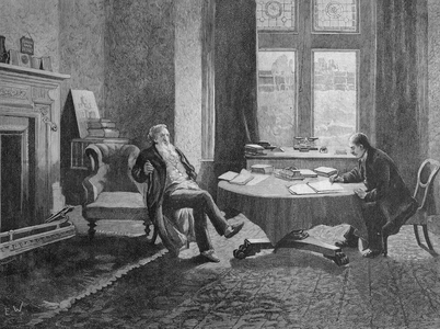 Visit by the General of the Salvation Army, historical illustration, ca. 1893