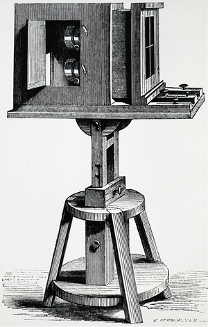 a camera used for visiting cards. Dated 19th Century