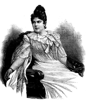 Princess Elisabeth Vilma Lwoff-Parlaghy, 1863 - 1923, portrait painter in Germany and the USA, historical illustration circa 1893