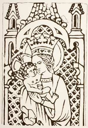 The Virgin Mary Holding The Infant Jesus. After A 15th Century Work. From Les Artes Au Moyen Age, Published Paris 1873