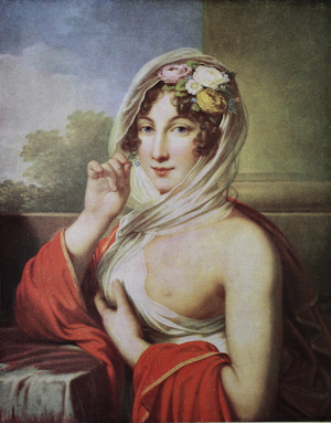 Forget-me-not, anonymous painting from the time of the first French Empire, 1783