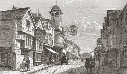 High Street, Guildford, Surrey, England In The Late 19th Century From Our Own Country Published 1898