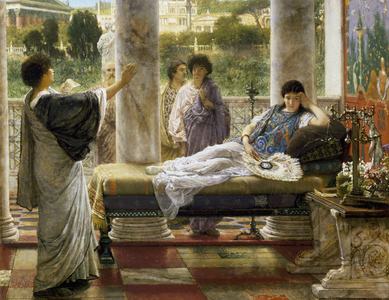 Reading the poem, 19th century (painting)