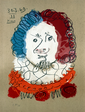 ""Portrait imaginaire N. 3"" Lithographie de Pablo Picasso (1881-1973) 1969