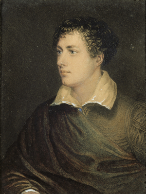 George Gordon, 6th Lord Byron (1788-1824) (coloured print)