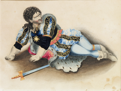 Edmund Kean (1787-1833) as Richard III (w/c on paper)