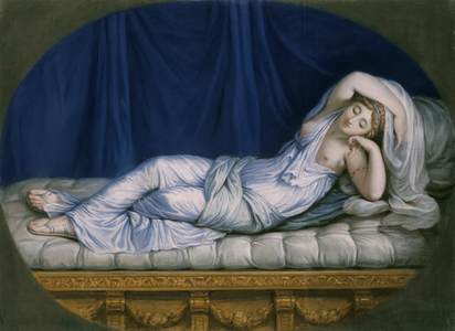 Sleeping Nymph (oil on canvas)
