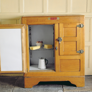 Refrigerator in an oak case, early 20th century (photo)