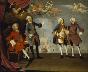 An Allegory of the Victory at Quiberon Bay (oil on canvas)
