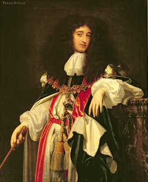 Prince Rupert of the Rhine (1619-82) in Garter Robes, 1669 (oil on canvas)