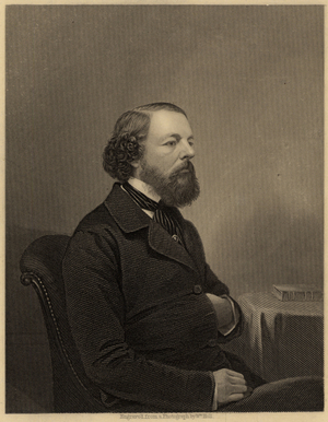 James Sheridan Muspratt (1821-1871), Founder of the Liverpool College of Chemistry (1848) and author of "Chemistry"(1860), c.1860 (engraving)(London c1860). Engraving. ""
