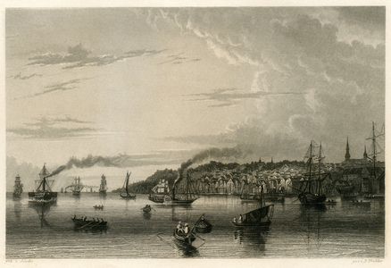 Germany, Hamburg, Altona on the Elbe river, steel engraving from H. Winkles, drawn by Sander, c.1850 (engraving)