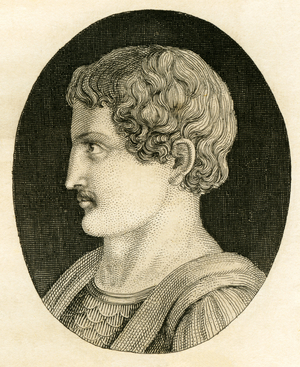 Sylla (Lucius Cornelius Sulla Felix) (138-78 avant JC) - Sulla, Roman politician, strategist and despot, copperplate engraving from Strahlheim, about 1840s (engraving)