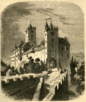Germany, Thuringia, the Wartburg, 1876 (engraving)