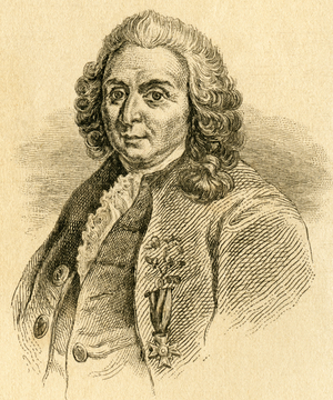 Carl Linnaeus (1707-1778), Carl von Linne , Swedish botanist, from an book or magazine , about 1830s (engraving)