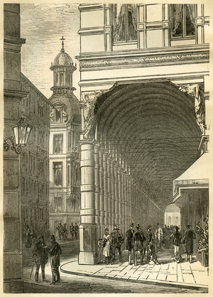 Germany, Hamburg, Colonnaden, c.1880 (engraving)