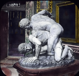 Italy, Florence, Uffizi Gallery, The Wrestler, image date: circa 1910. Carl Simon Archive