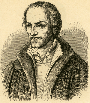 Philip Melanchthon, German Lutheran Reformer, 1497-1560, Illustration from : "" Deutsche Maenner "" (German men), images from the history of the German people from Hermann dem Cherusker to our days by Manuel Raschke, with 317 woodcuts from J. J. Webers xyl. Anstalt in Leipzig, published by Karl Prochaska, Leipzig and Teschen, 1868