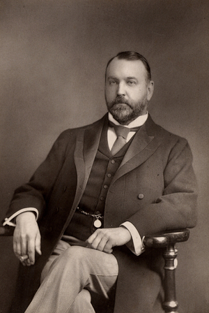 ""Sydney Grundy (1848-1914) English dramatist and barrister. Author of numerous plays, mainly comedies and farces. (woodburytype)