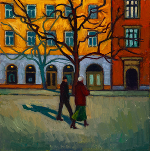 In Crakow (oil on canvas on board)
