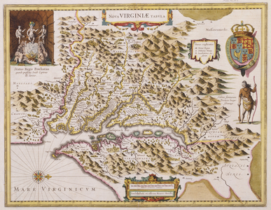 John Smith's Map of Virginia, published in Amsterdam, c.1630 (engraving)