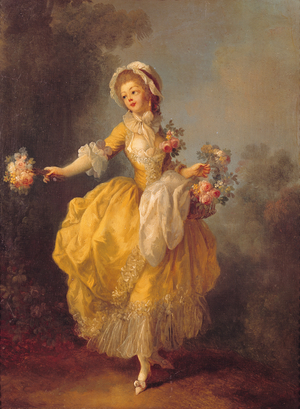 Dancer with a Bouquet (oil on canvas)