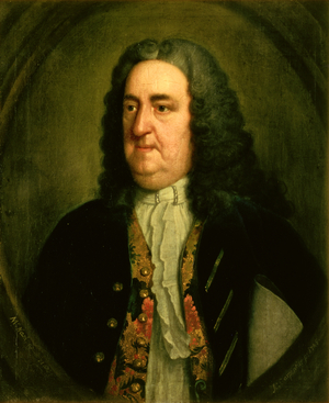 Portrait of Richard 'Beau' Nash (1674-1761) English gamester and social arbiter (oil on canvas)